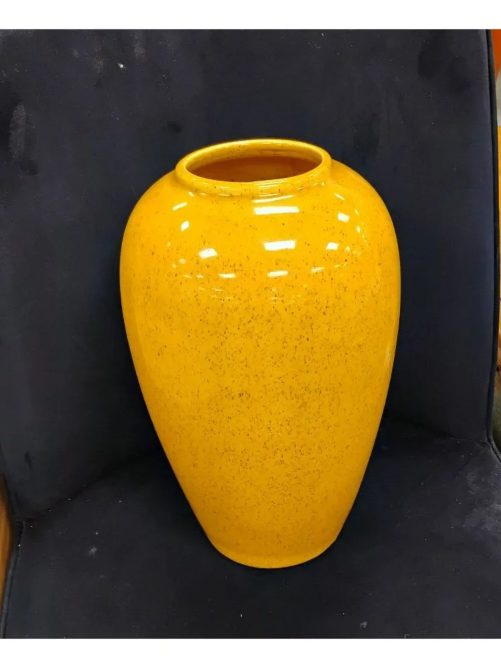 Vintage Royal Haeger Yellow Speckled Vase 13